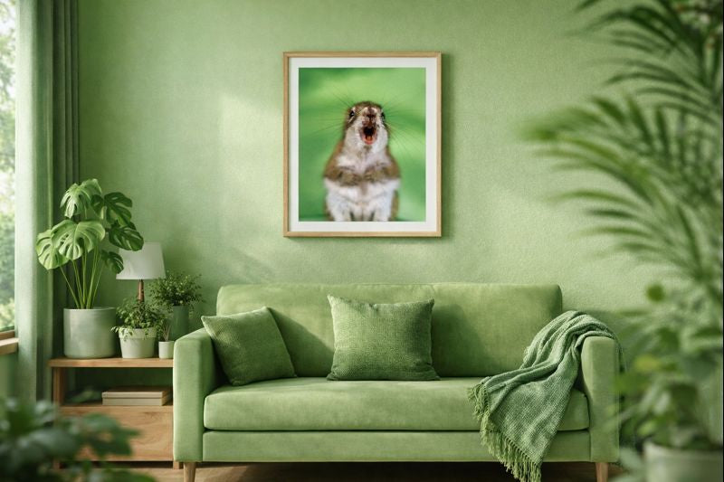 Chipmunk Poster — Funny Animal Wall Art (Satin/Matte)