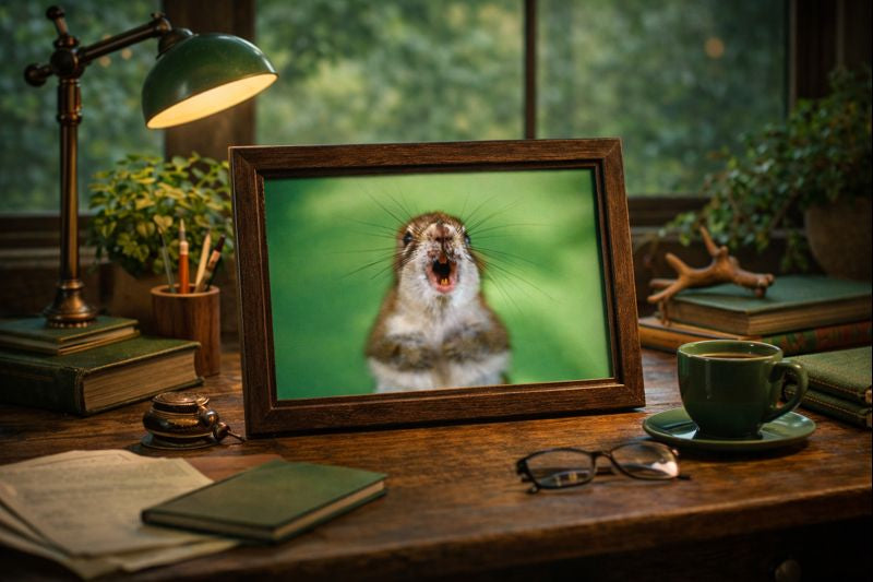 Chipmunk Poster — Funny Animal Wall Art (Satin/Matte)