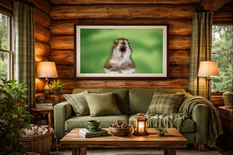 Chipmunk Poster — Funny Animal Wall Art (Satin/Matte)