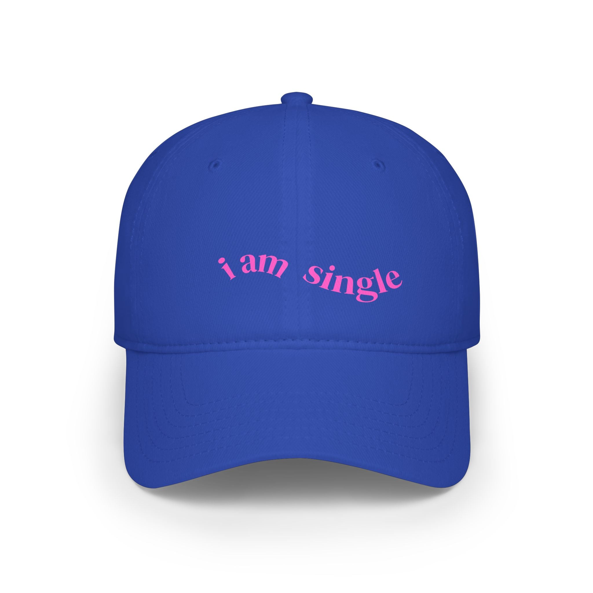 I Am Single Baseball Cap — Cool Urban Hat with Pink Script