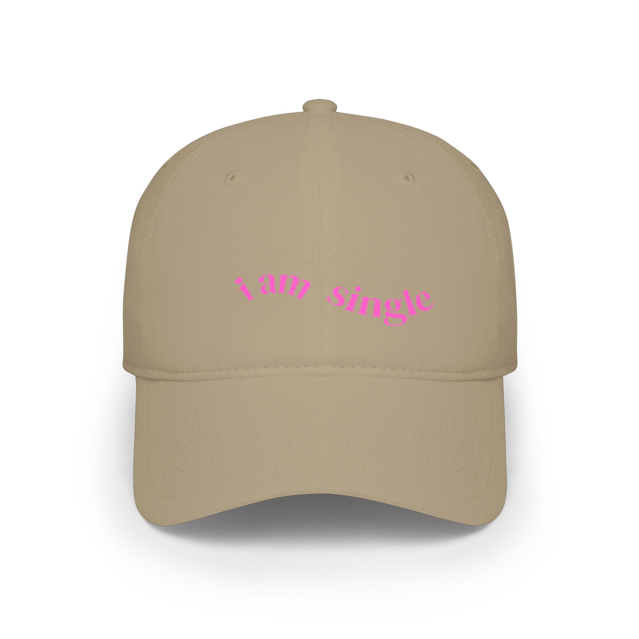 I Am Single Baseball Cap — Cool Urban Hat with Pink Script