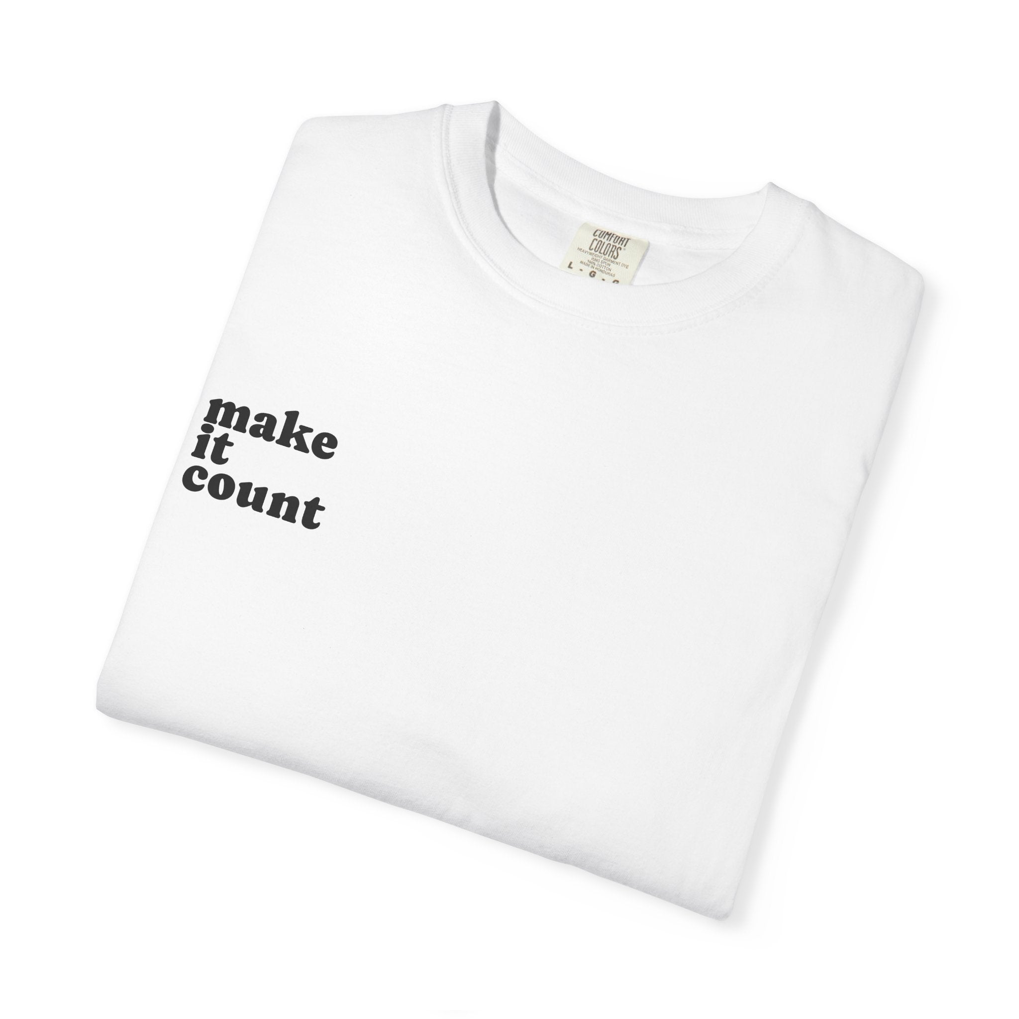 Make It Count Photo T-Shirt — Minimalist Bridge Back-Print Tee