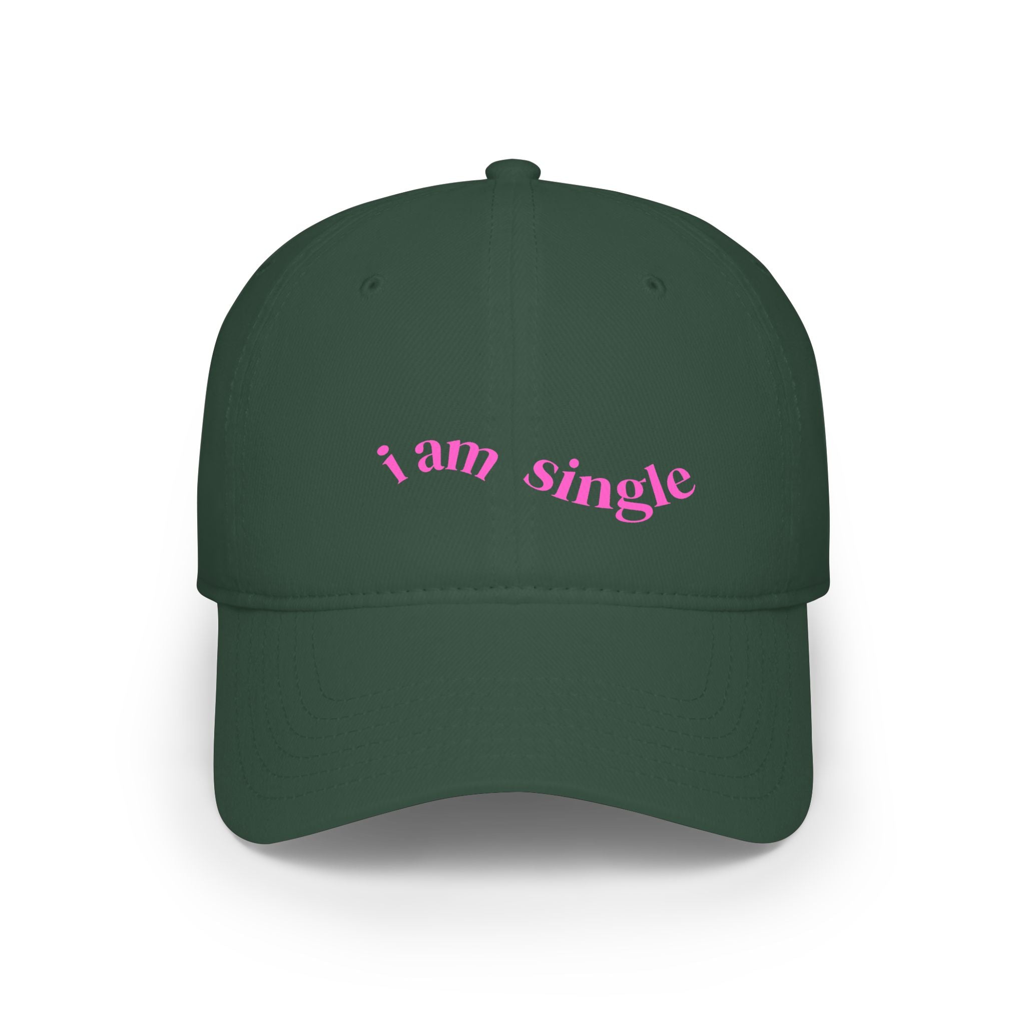 I Am Single Baseball Cap — Cool Urban Hat with Pink Script