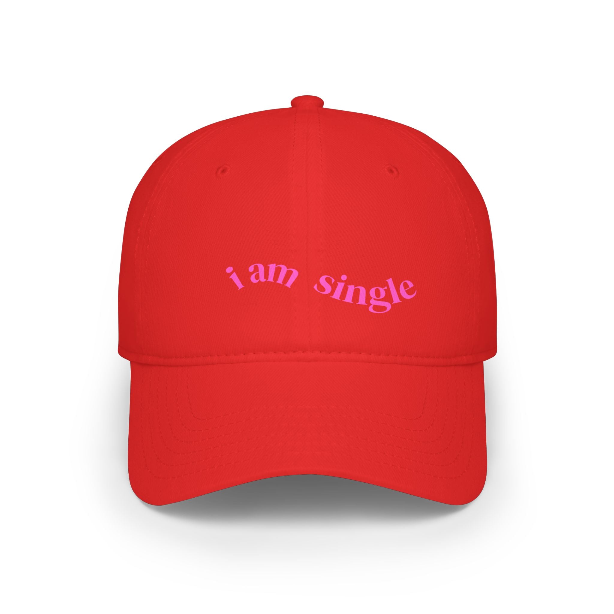 I Am Single Baseball Cap — Cool Urban Hat with Pink Script