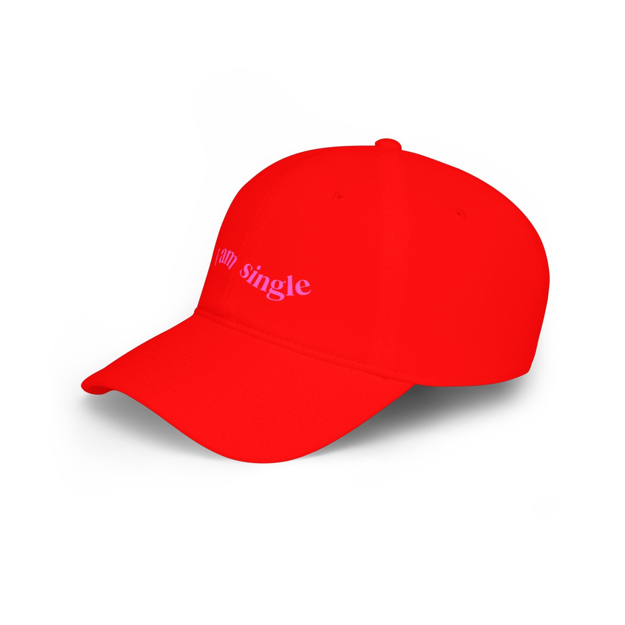 I Am Single Baseball Cap — Cool Urban Hat with Pink Script